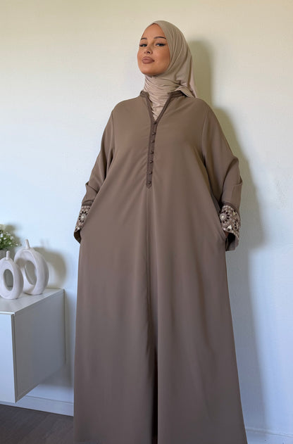 Abaya brodée style djellaba