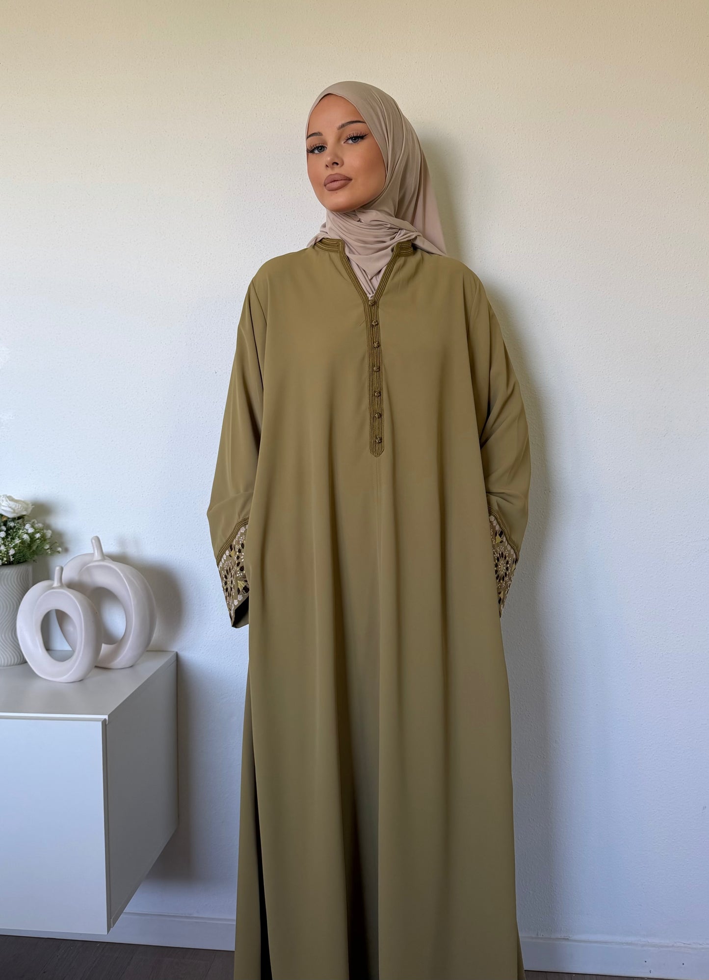 Abaya brodée style djellaba
