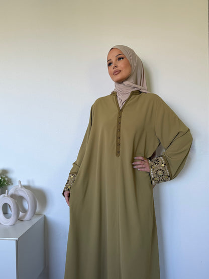 Abaya brodée style djellaba